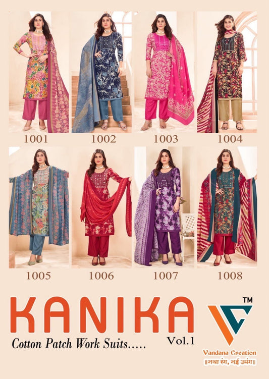 Kanika Vol 1 Vandana Creation Muslin Pant Style Suits Wholesale Price