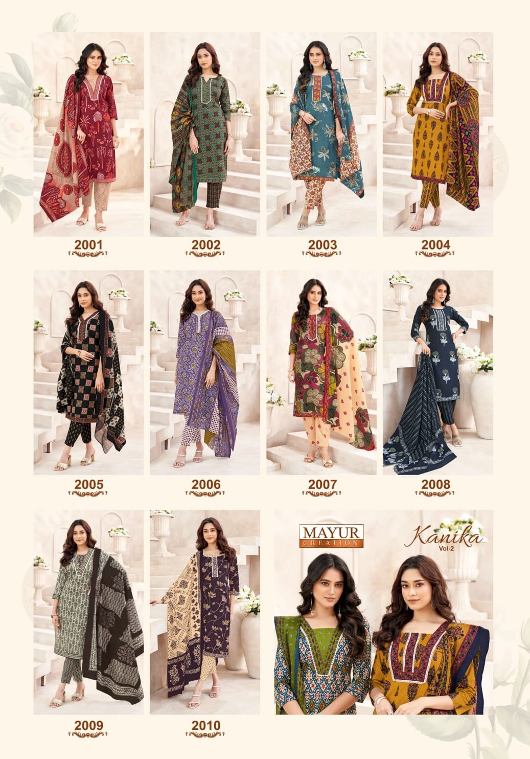 Kanika Vol 2 Mayur Creation Readymade Cotton Pant Suits Exporter India