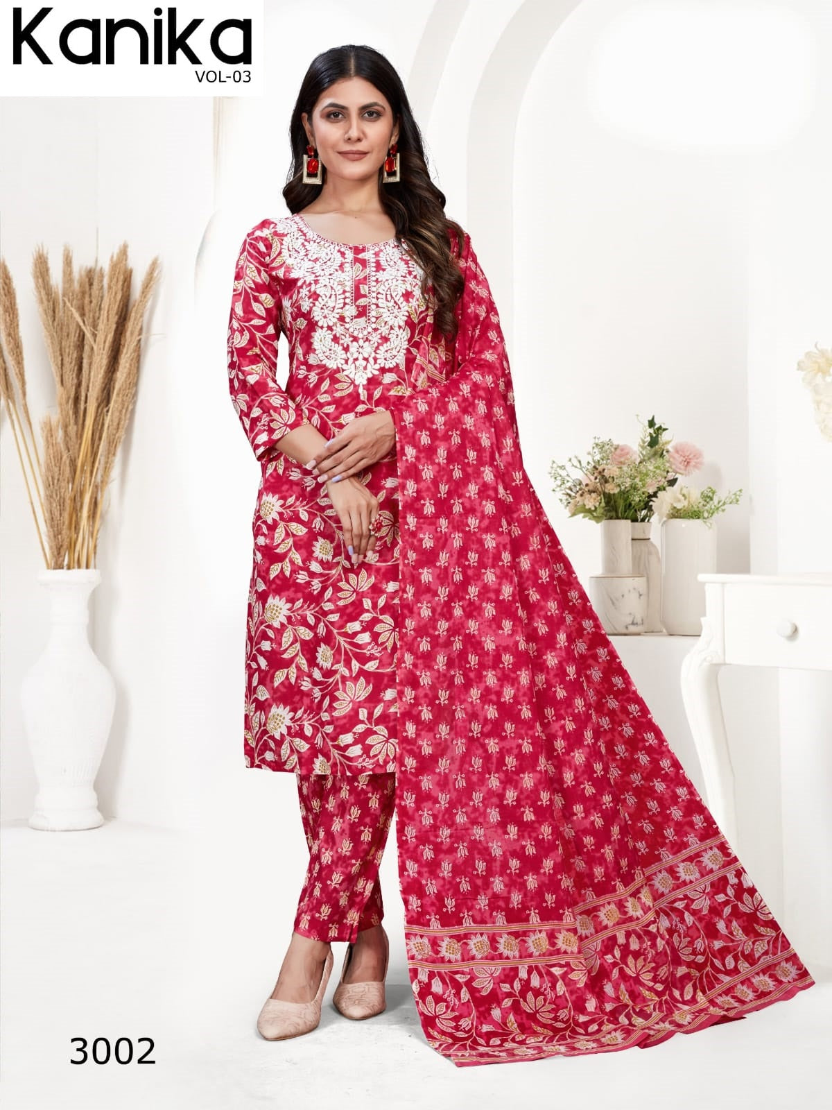 Kanika Vol 3 Kinti Readymade Cotton Pant Suits Manufacturer India
