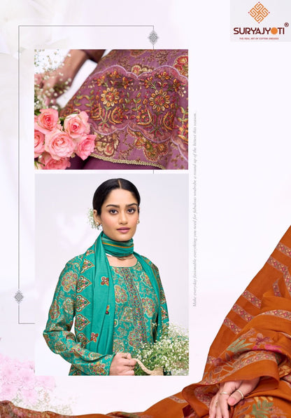 kanika vol 6 suryajyoti modal pant style suits wholesaler ahmedabad