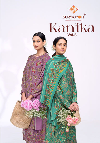 kanika vol 6 suryajyoti modal pant style suits wholesaler ahmedabad