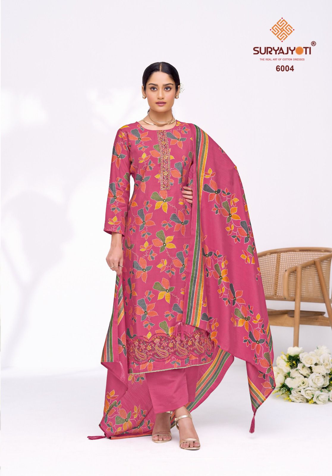 kanika vol 6 suryajyoti modal pant style suits wholesaler ahmedabad