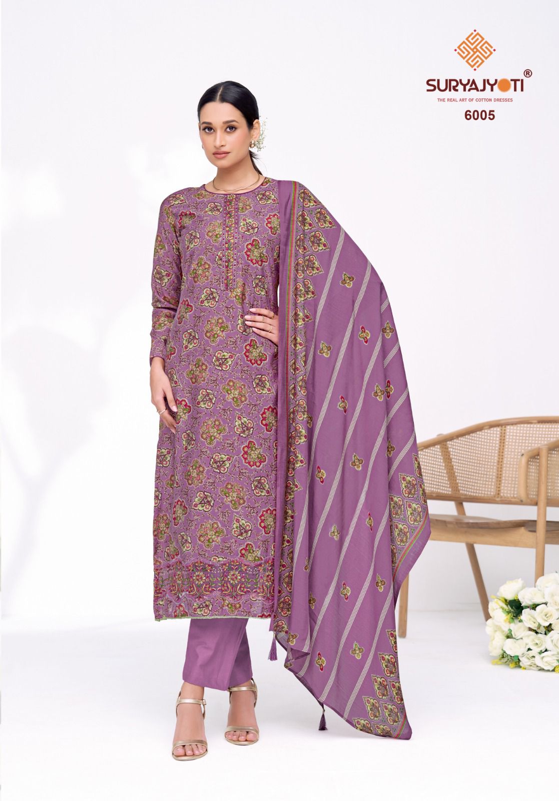 kanika vol 6 suryajyoti modal pant style suits wholesaler ahmedabad