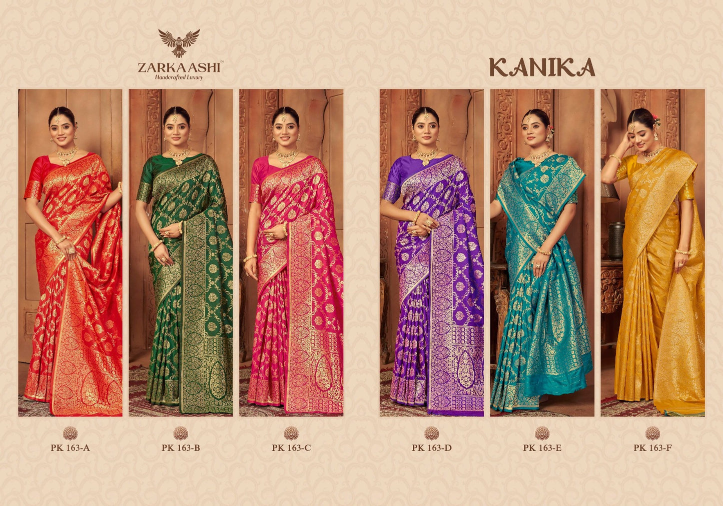 Kanika Zarkaashi Katan Silk Sarees Wholesaler Ahmedabad