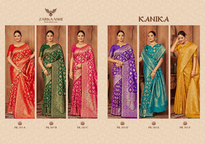 Kanika Zarkaashi Katan Silk Sarees Wholesaler Ahmedabad