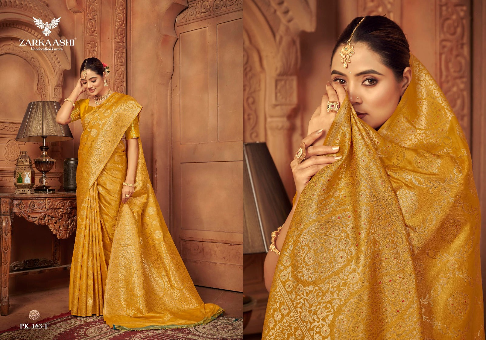 Kanika Zarkaashi Katan Silk Sarees Wholesaler Ahmedabad
