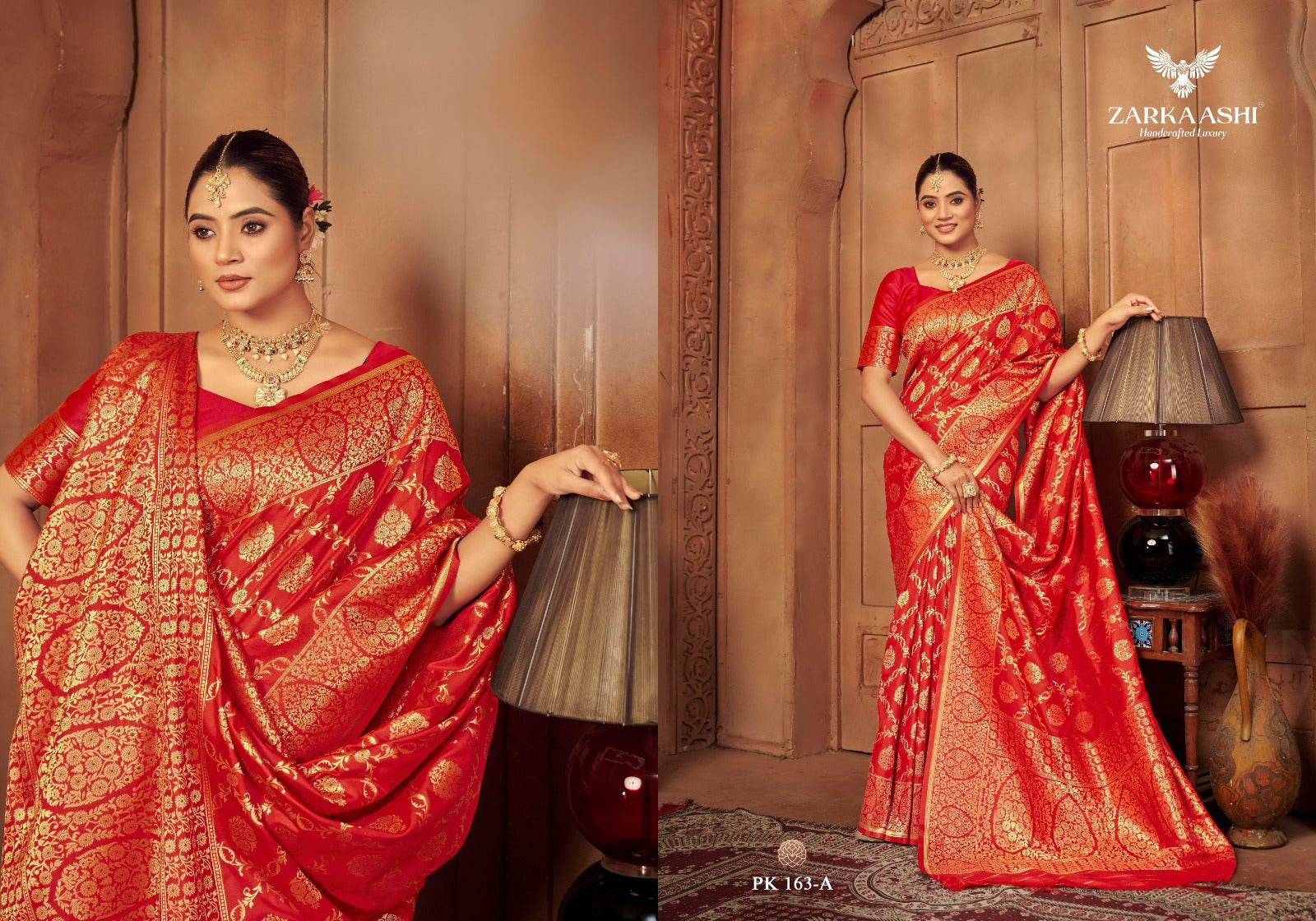 Kanika Zarkaashi Katan Silk Sarees Wholesaler Ahmedabad