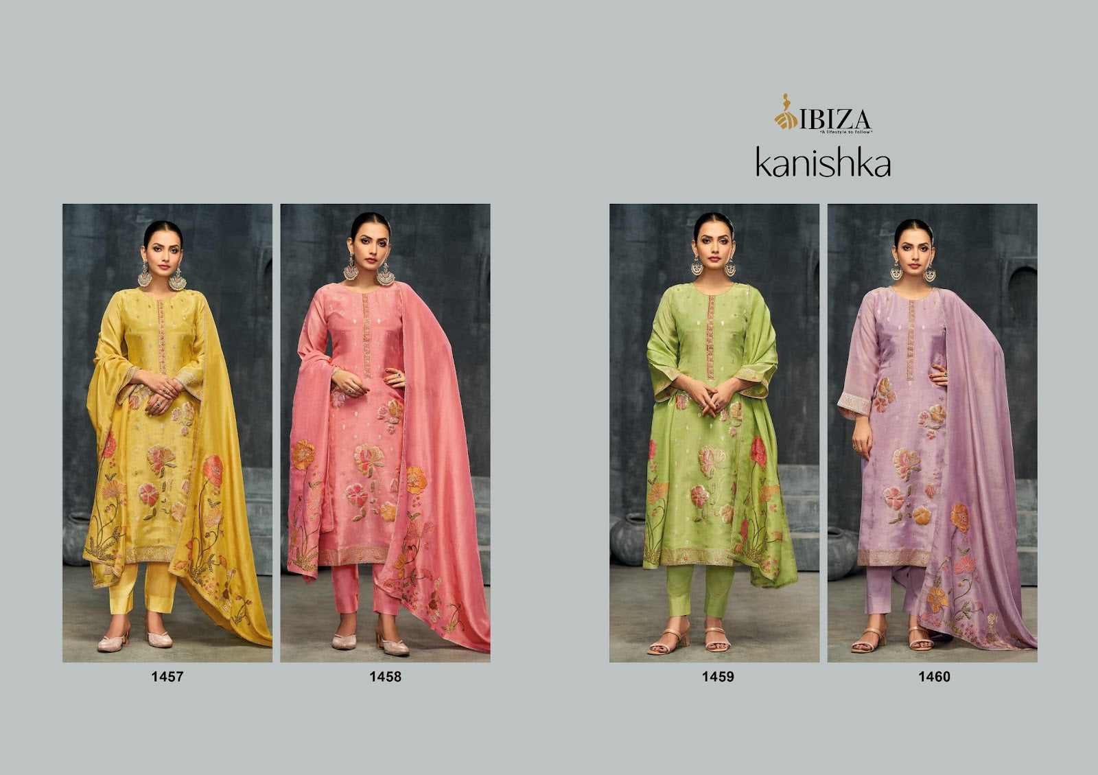 Kanishka Ibiza Pure Silk Pant Style Suits Manufacturer Gujarat