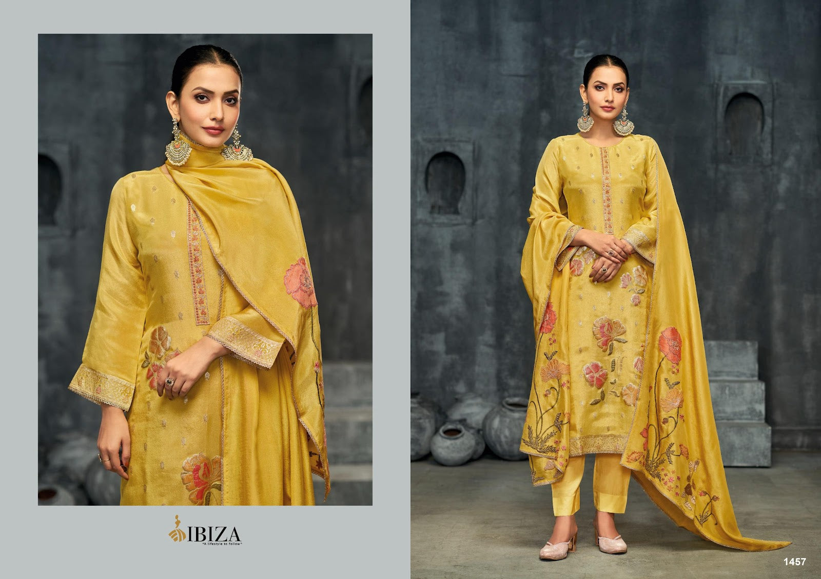 Kanishka Ibiza Pure Silk Pant Style Suits Manufacturer Gujarat