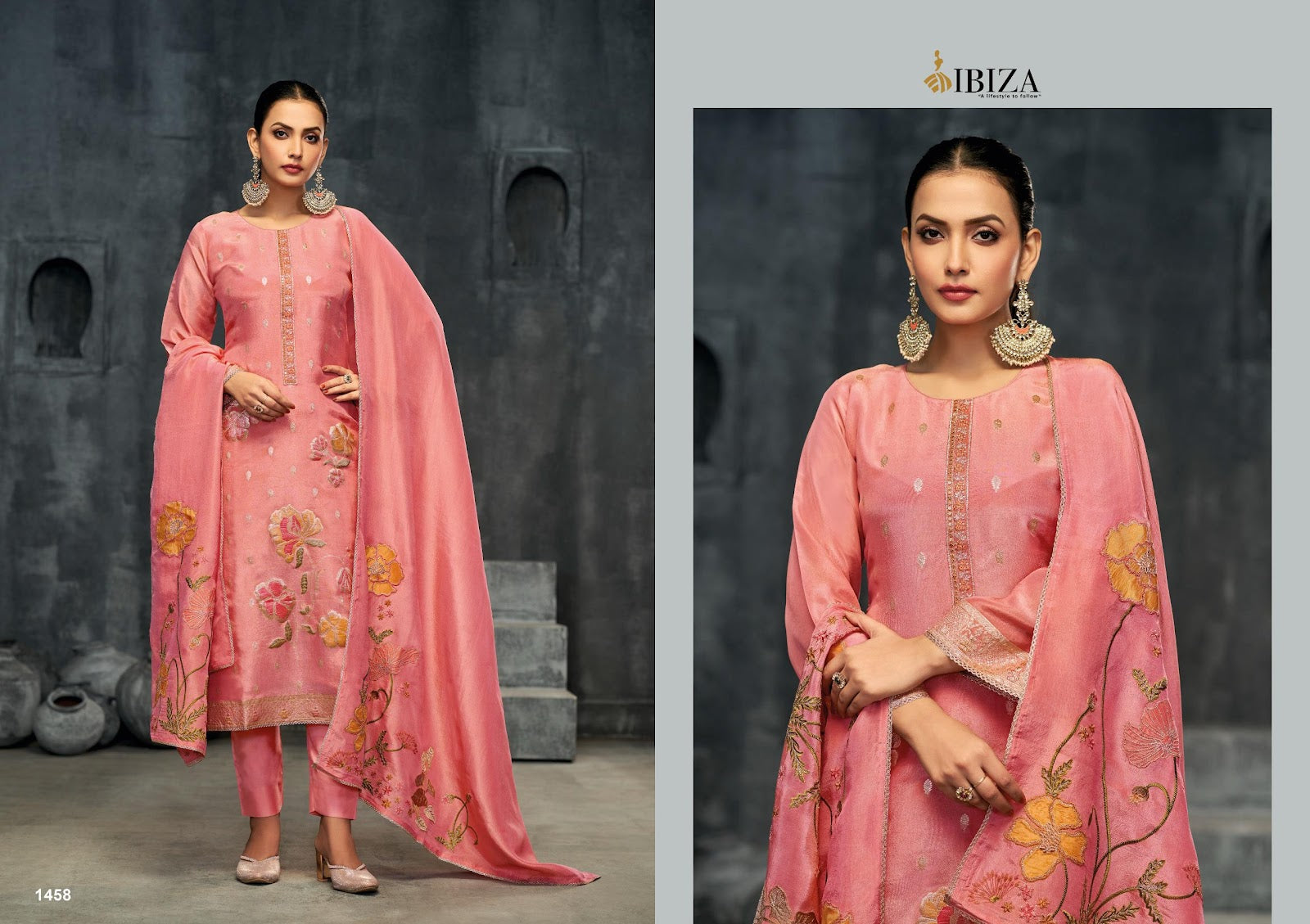 Kanishka Ibiza Pure Silk Pant Style Suits Manufacturer Gujarat