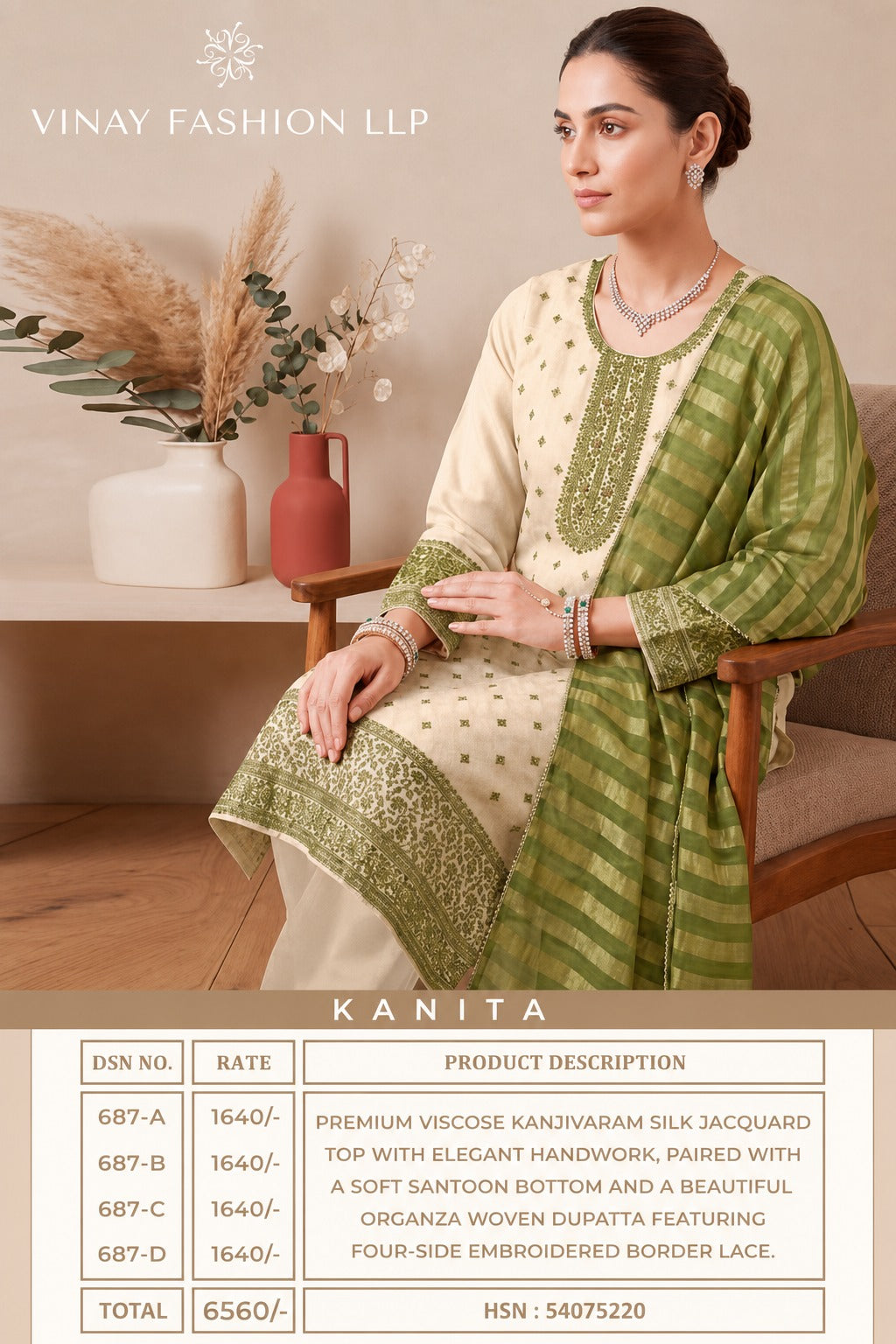 Kanita Kuleesh Vinay Fashion Llp Kanjivaram Silk Pant Style Suits Wholesale