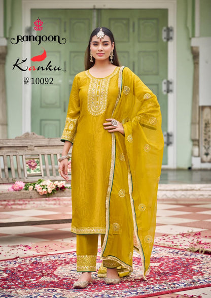 Kanku Rangoon Crush Readymade Pant Style Suits Manufacturer Ahmedabad