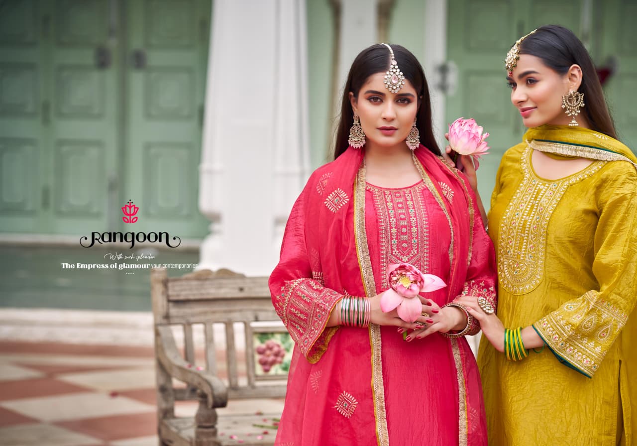 Kanku Rangoon Crush Readymade Pant Style Suits Manufacturer Ahmedabad