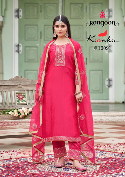 Kanku Rangoon Crush Readymade Pant Style Suits Manufacturer Ahmedabad