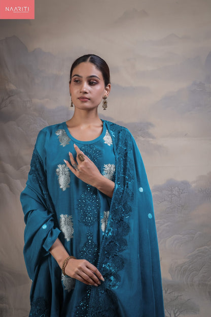 Kanohi Naariti Mul Chanderi Pant Style Suits Manufacturer India