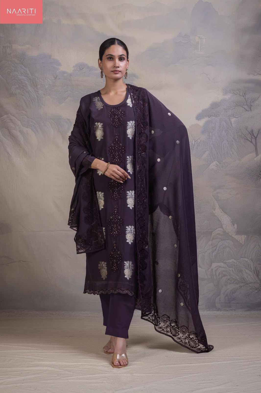 Kanohi Naariti Mul Chanderi Pant Style Suits Manufacturer India