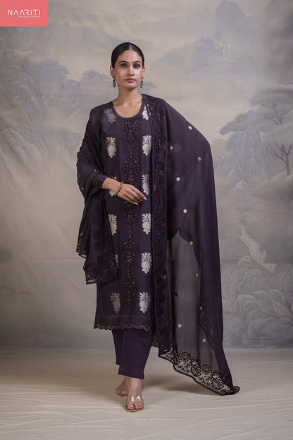 Kanohi Naariti Mul Chanderi Pant Style Suits Manufacturer India