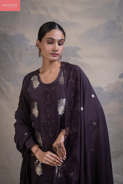 Kanohi Naariti Mul Chanderi Pant Style Suits Manufacturer India
