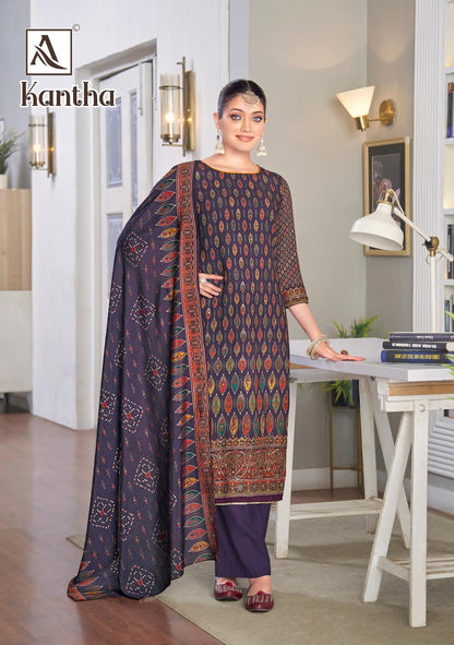 Kantha Alok Viscose Rayon Karachi Salwar Suits Supplier India