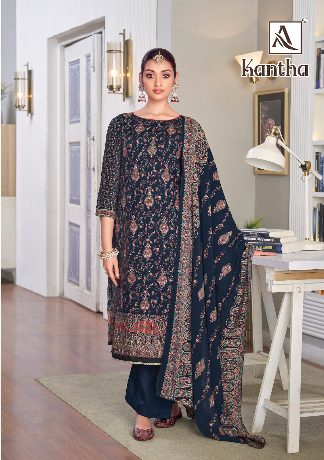 Kantha Alok Viscose Rayon Karachi Salwar Suits Supplier India