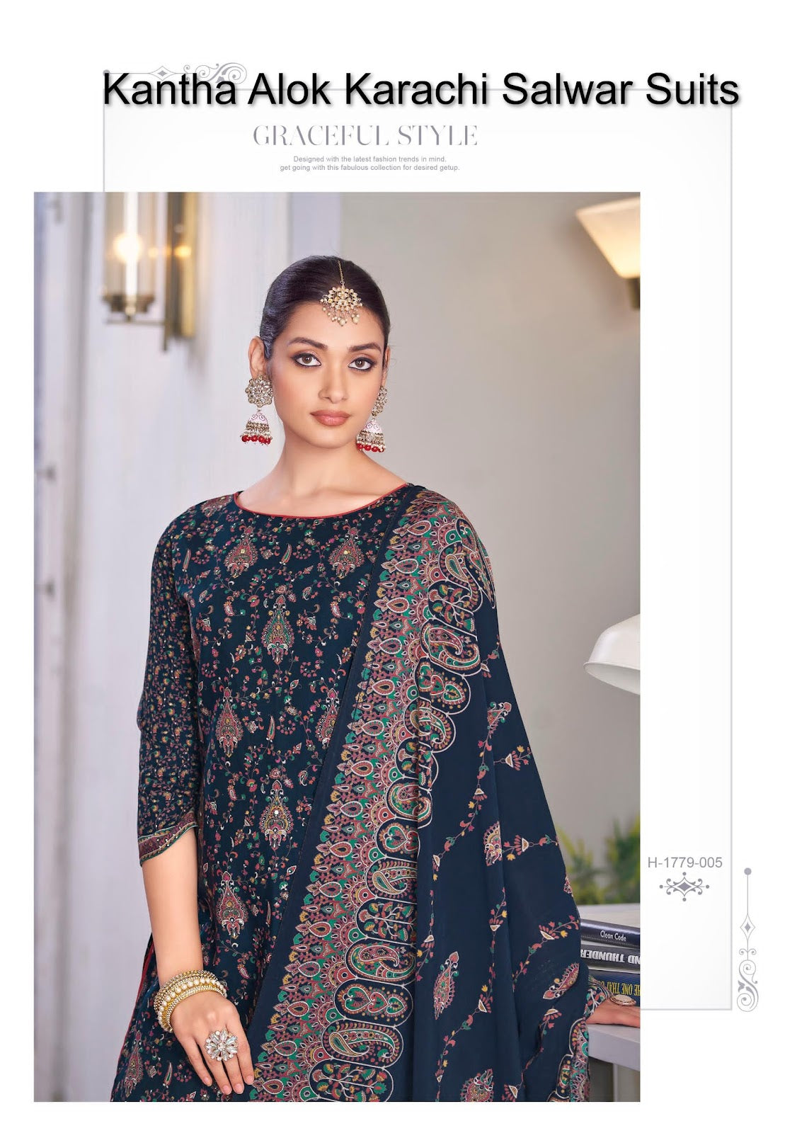 Kantha Alok Viscose Rayon Karachi Salwar Suits Supplier India