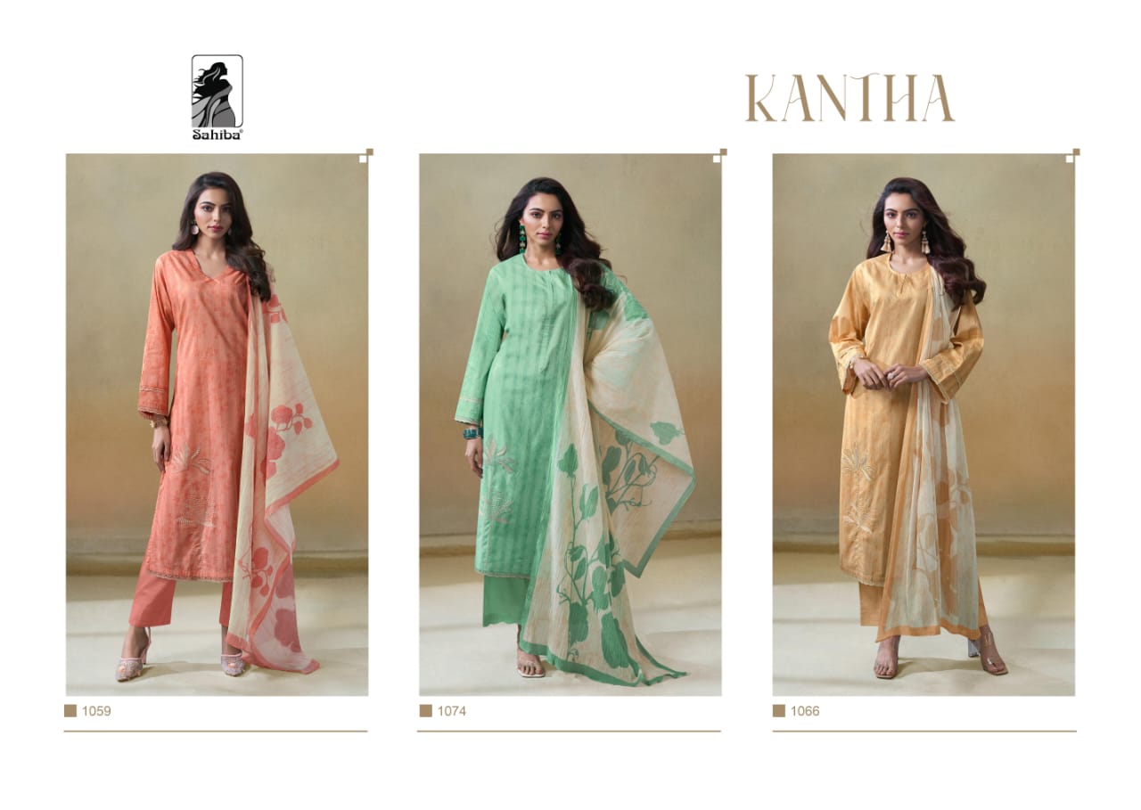 Kantha Sahiba Lawn Cotton Pant Style Suits