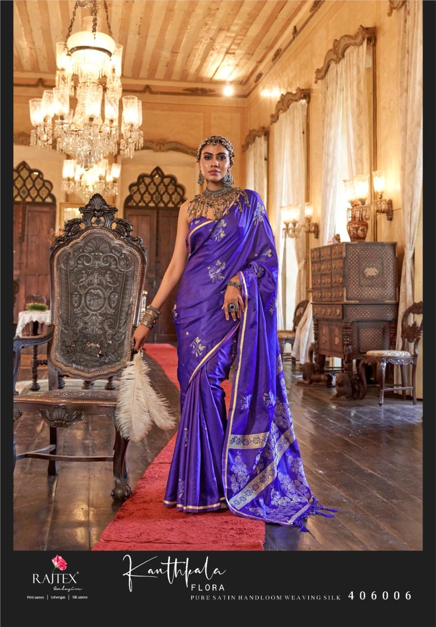 Kanthkala 406001-406006 Rajtex Satin Sarees Wholesale Rate