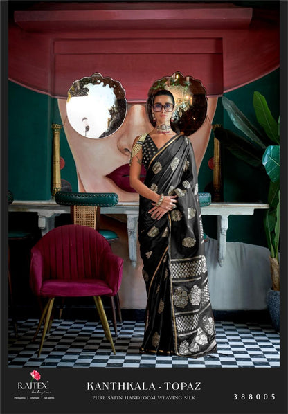 Kanthkala Topaz Rajtex Satin Sarees Exporter Gujarat