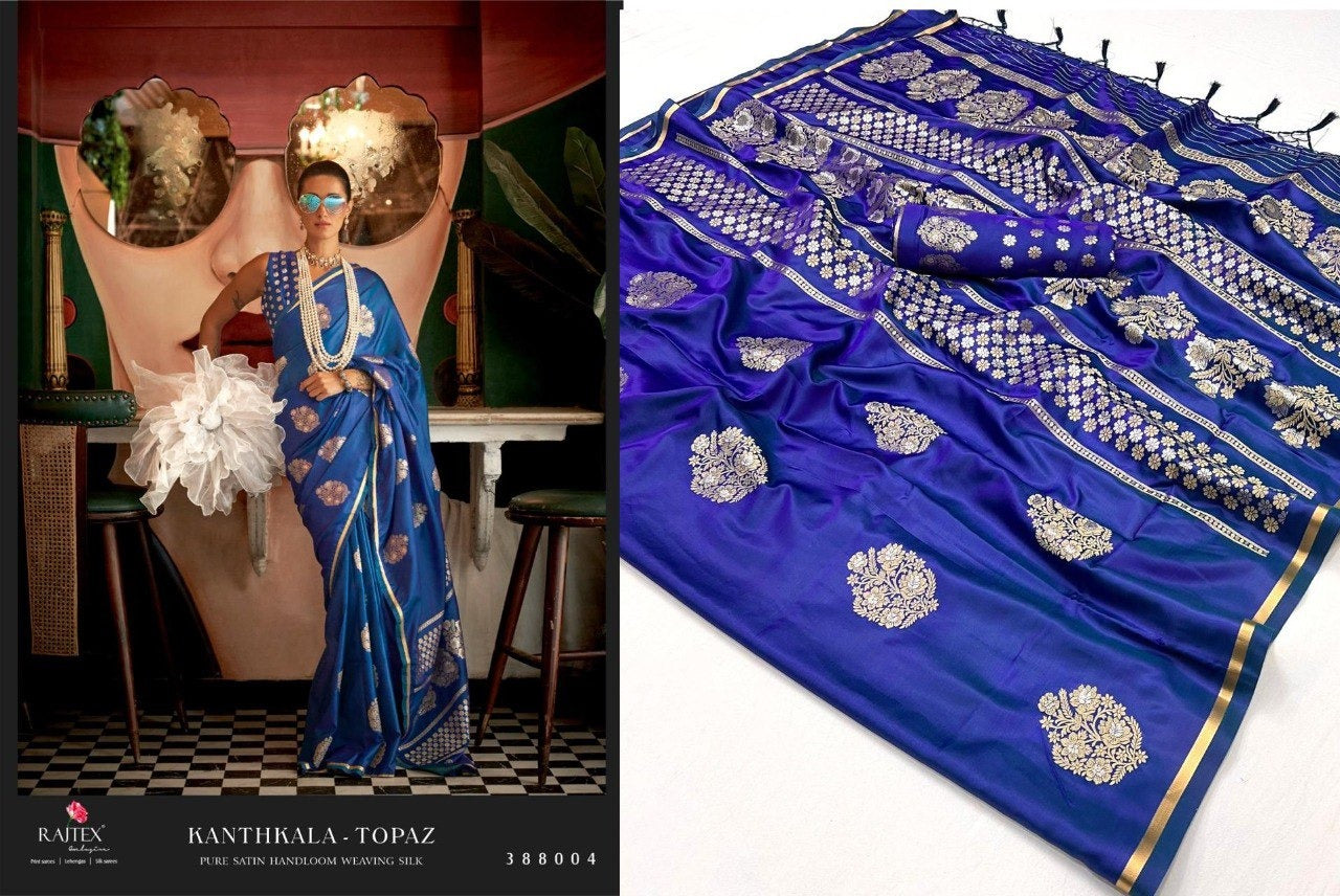 Kanthkala Topaz Rajtex Satin Sarees Exporter Gujarat