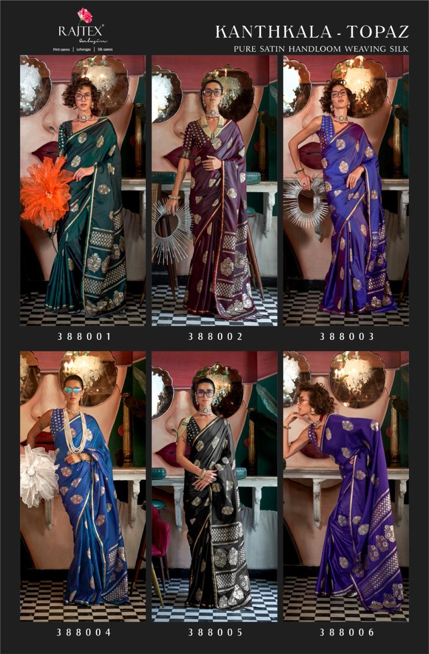 Kanthkala Topaz Rajtex Satin Sarees Exporter Gujarat