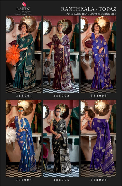 Kanthkala Topaz Rajtex Satin Sarees Exporter Gujarat