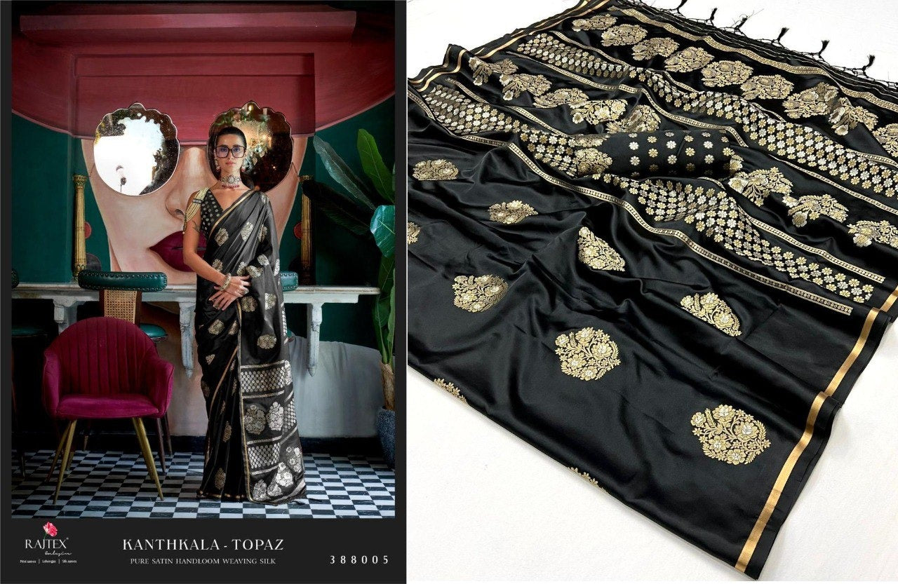 Kanthkala Topaz Rajtex Satin Sarees Exporter Gujarat