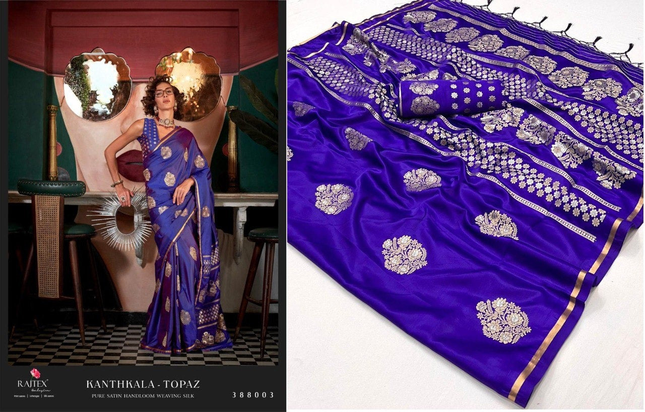 Kanthkala Topaz Rajtex Satin Sarees Exporter Gujarat