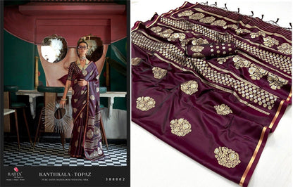 Kanthkala Topaz Rajtex Satin Sarees Exporter Gujarat
