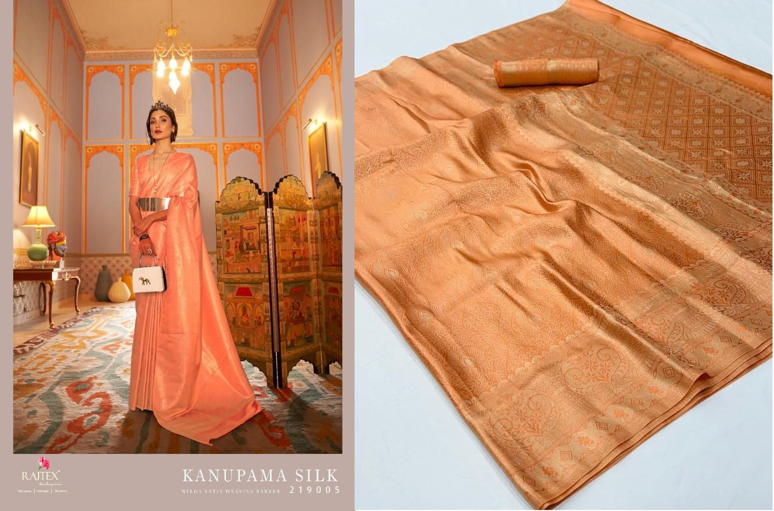 Kanupama Silk Rajtex Nylon Sarees Exporter Gujarat