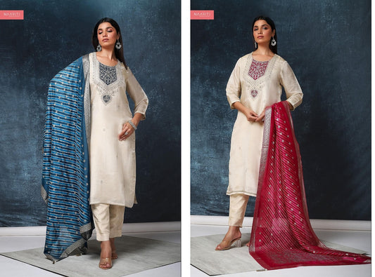 Kanva Naariti Tissue Silk Pant Style Suits Manufacturer Ahmedabad