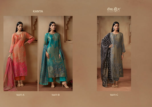 Kanya Omtex Elora Checks Pant Style Suits Wholesale Price