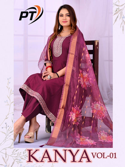 Kanya Vol 1 Pt Vertical Readymade Anarkali Suits Wholesale