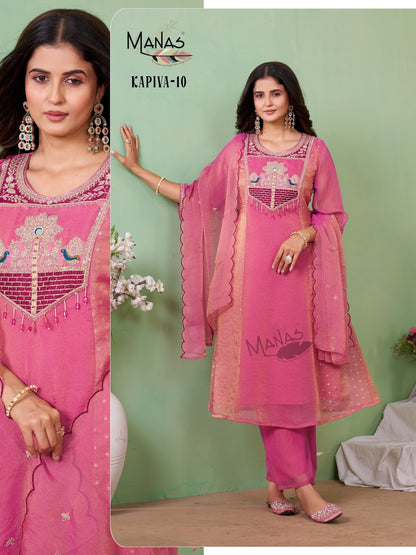 Kapiva 09-11 Manas Moss Readymade Anarkali Suits Manufacturer