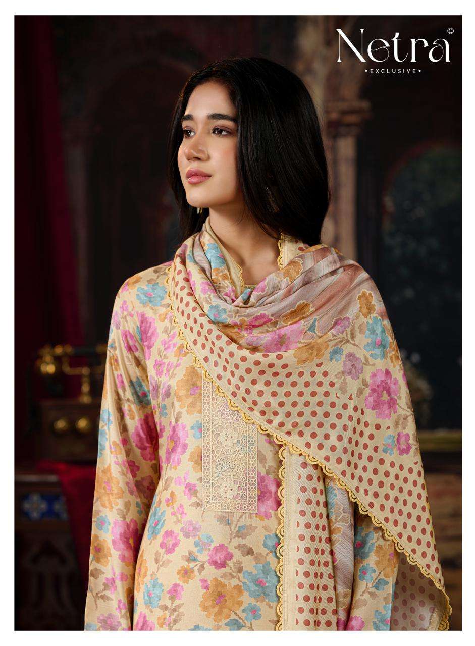 Kara Netra Bemberg Muslin Pant Style Suits Wholesale Price