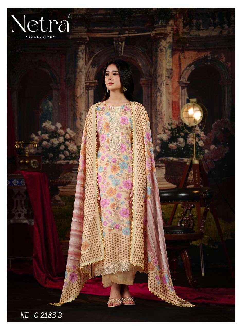 Kara Netra Bemberg Muslin Pant Style Suits Wholesale Price