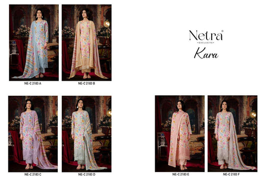 Kara Netra Bemberg Muslin Pant Style Suits Wholesale Price