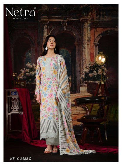Kara Netra Bemberg Muslin Pant Style Suits Wholesale Price