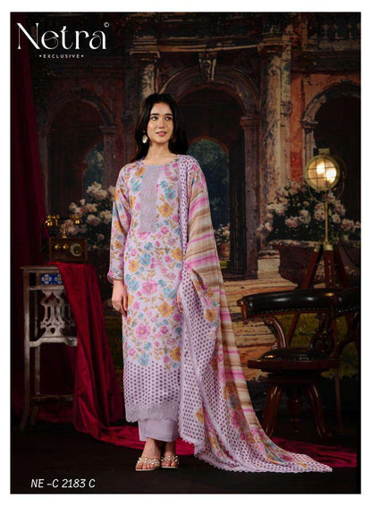 Kara Netra Bemberg Muslin Pant Style Suits Wholesale Price