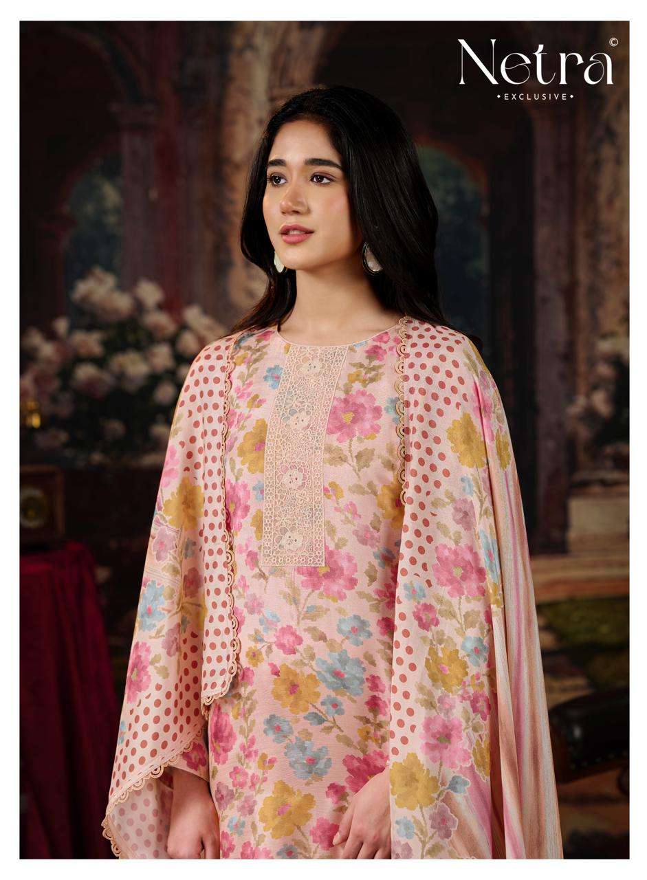 Kara Netra Bemberg Muslin Pant Style Suits Wholesale Price
