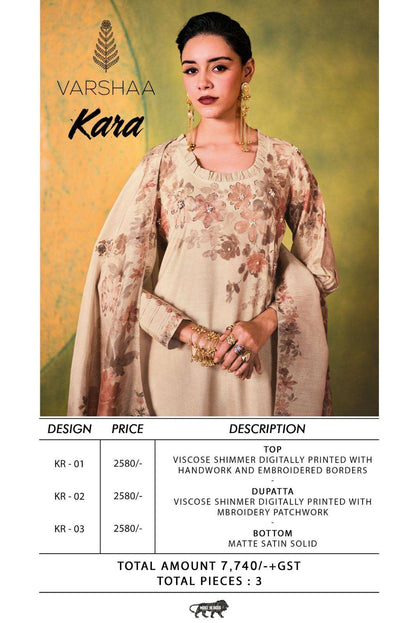 Kara Varshaa Viscose Simmer Pant Style Suits Wholesale