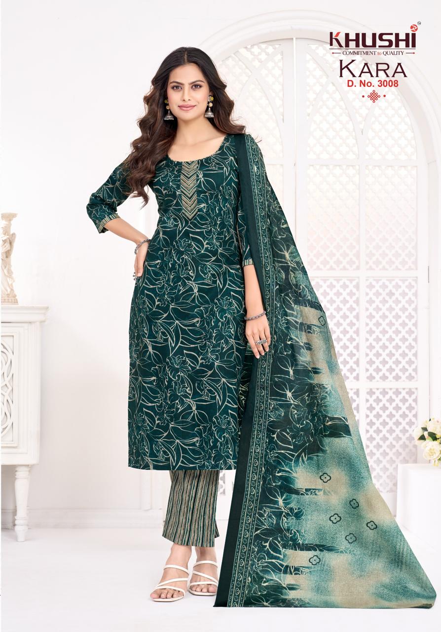 Kara Vol 3 Khushi Readymade Cotton Pant Suits Manufacturer Gujarat