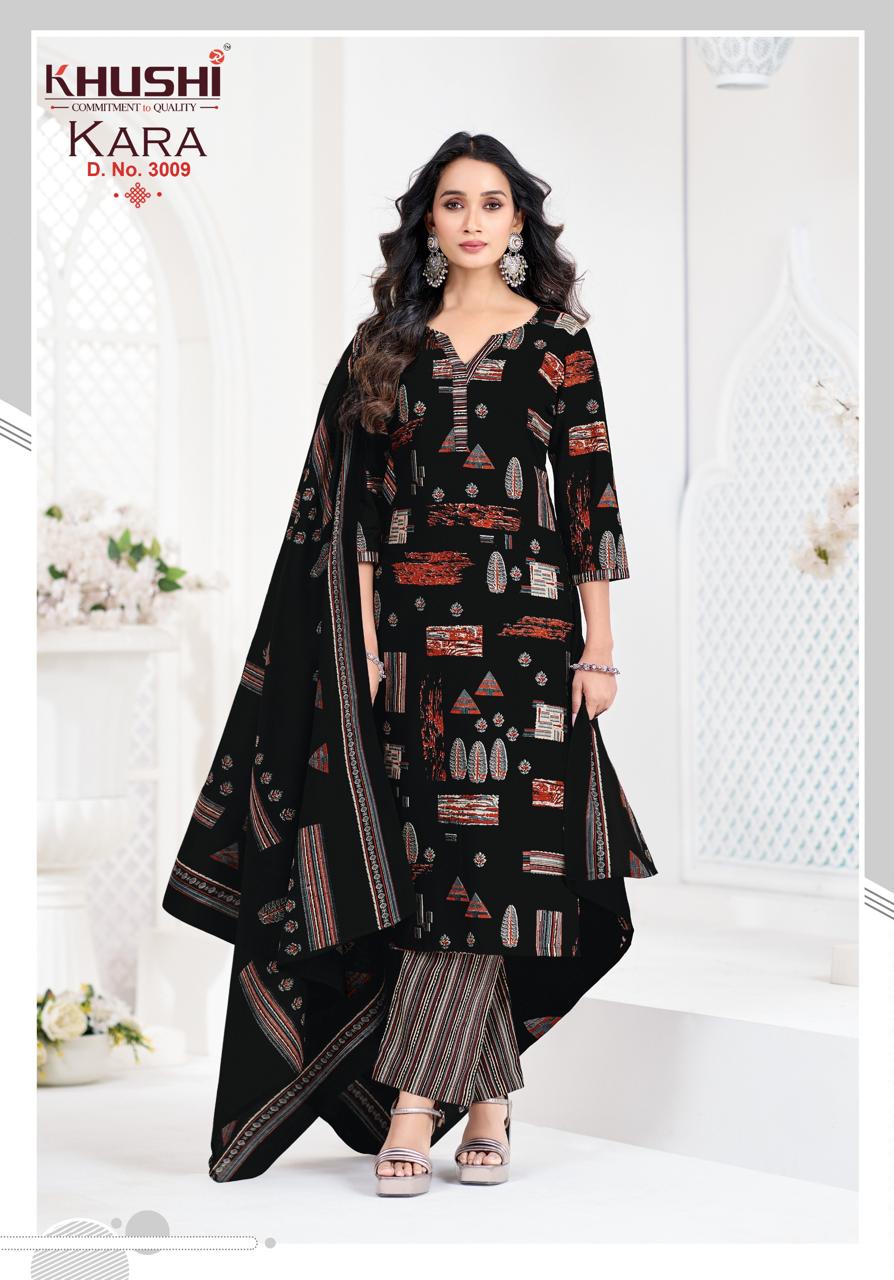 Kara Vol 3 Khushi Readymade Cotton Pant Suits Manufacturer Gujarat