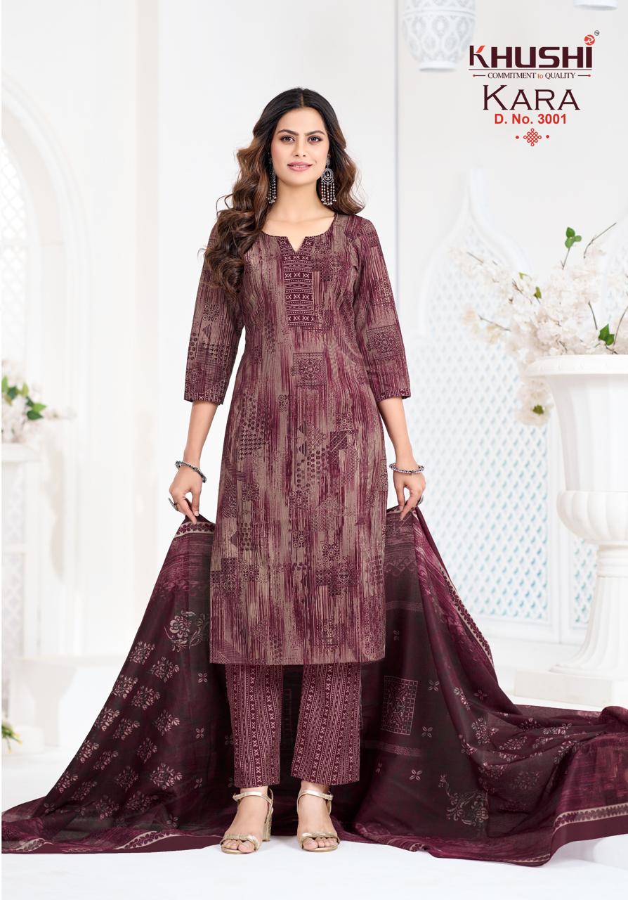 Kara Vol 3 Khushi Readymade Cotton Pant Suits Manufacturer Gujarat