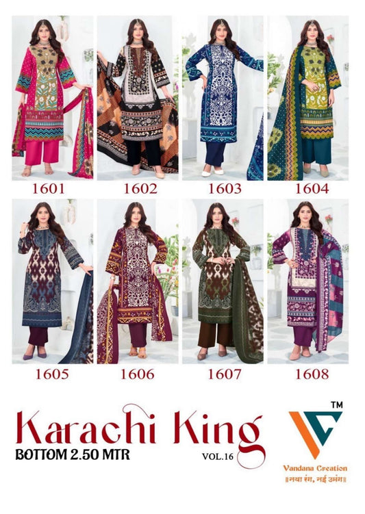 Karachi King Vol 16 Vandana Creation Pant Style Suits Exporter